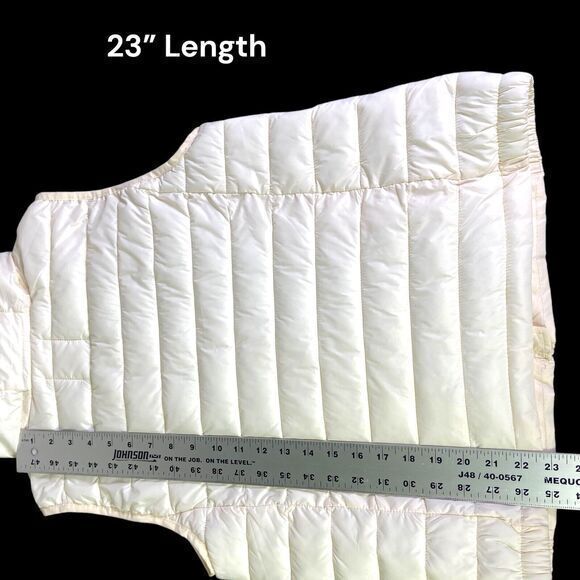 Copper Key Cream Vest Puff Quilted Hooded Jacket Women Size Large Zip Front - Picture 11 of 11